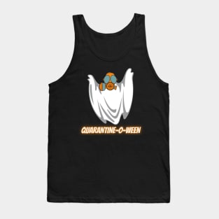 Quarantine-O-Ween Ghost Funny Halloween Gift Easy Halloween Costume Phantom with a Quarantine Mask Radioactive Mask Halloween 2020 Tank Top